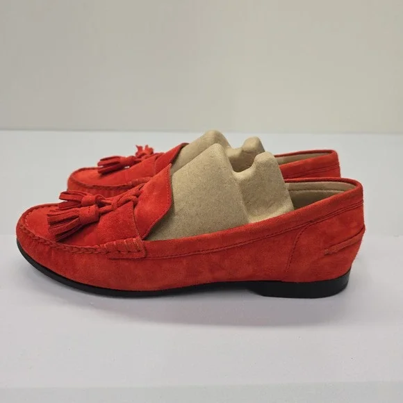 Cole Haan Womens W10220 Red Suede Tassel Loafers Size 8.5 B Grand.OS - Picture 3 of 7